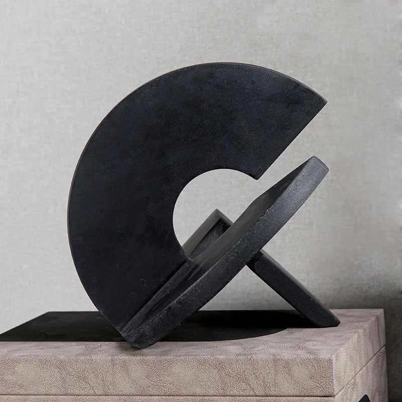 Velvet & Vigor Modern Ornament-Desk Decoration-Black-Media Wall