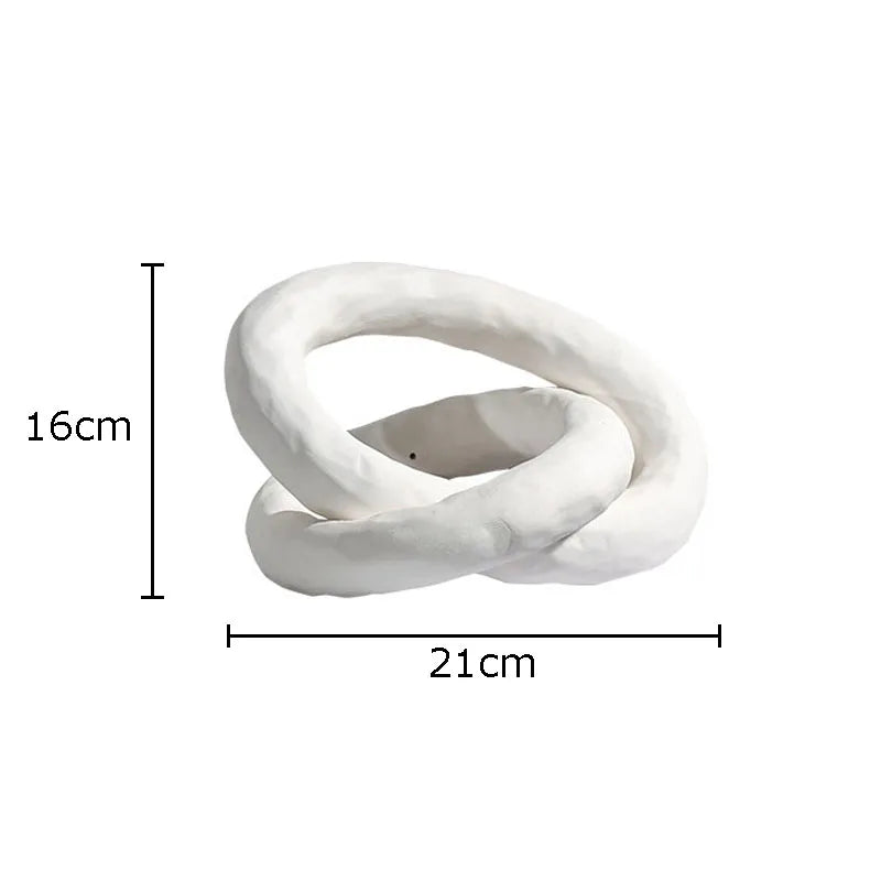Black Knot Sculpture-Modern Decorative Accessories-Media Wall-Velvet & Vigor