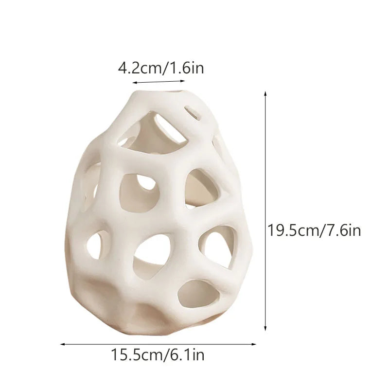 Holly Cut Out Ceramic Vase