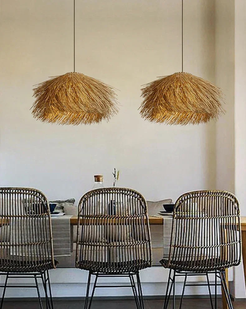 Wabi-sabi Style Rattan Chandelier