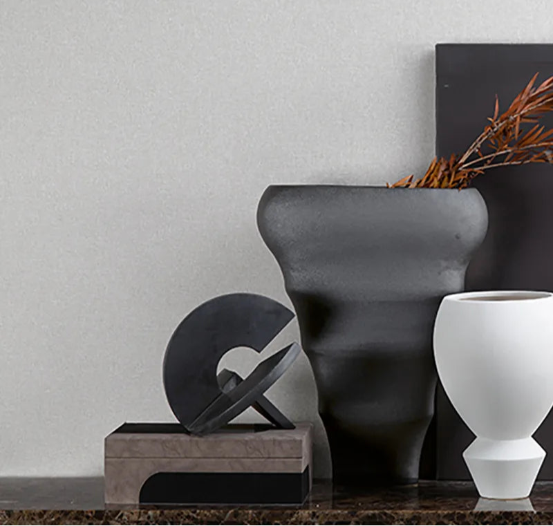 Velvet & Vigor Modern Ornament-Desk Decoration-Black-Media Wall