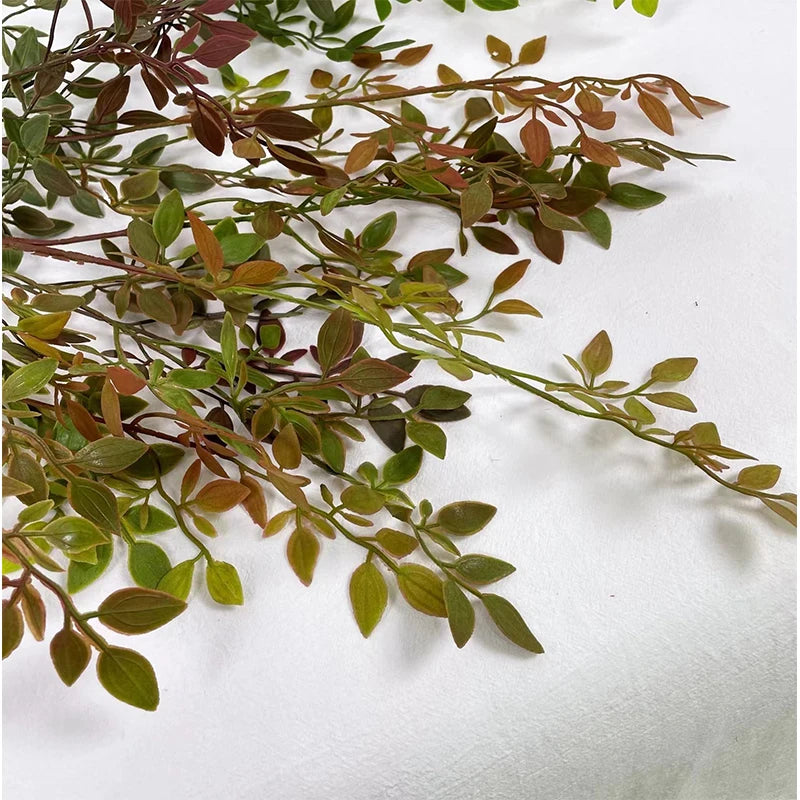 Velvet & Vigor-Artificial Eucalyptus-110cm-Green;Brown-Faux Flower Branch