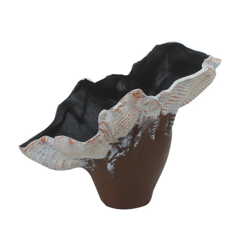 White Irregular Vase-Abstract Decor-Modern Interiors-Velvet&Vigor