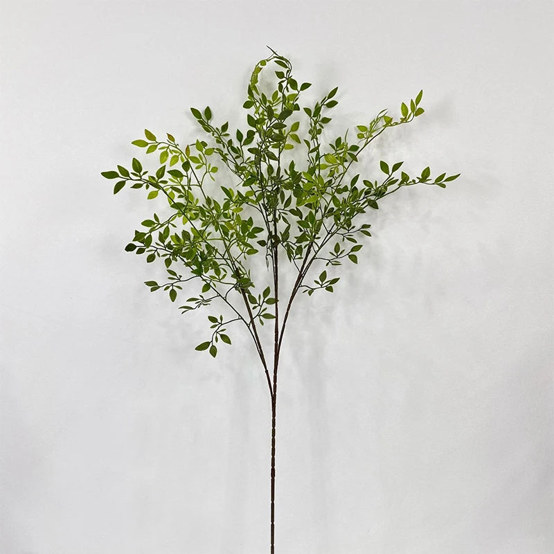 Velvet & Vigor-Artificial Eucalyptus-110cm-Green;Brown-Faux Flower Branch