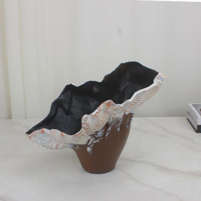 White Irregular Vase-Abstract Decor-Modern Interiors-Velvet&Vigor