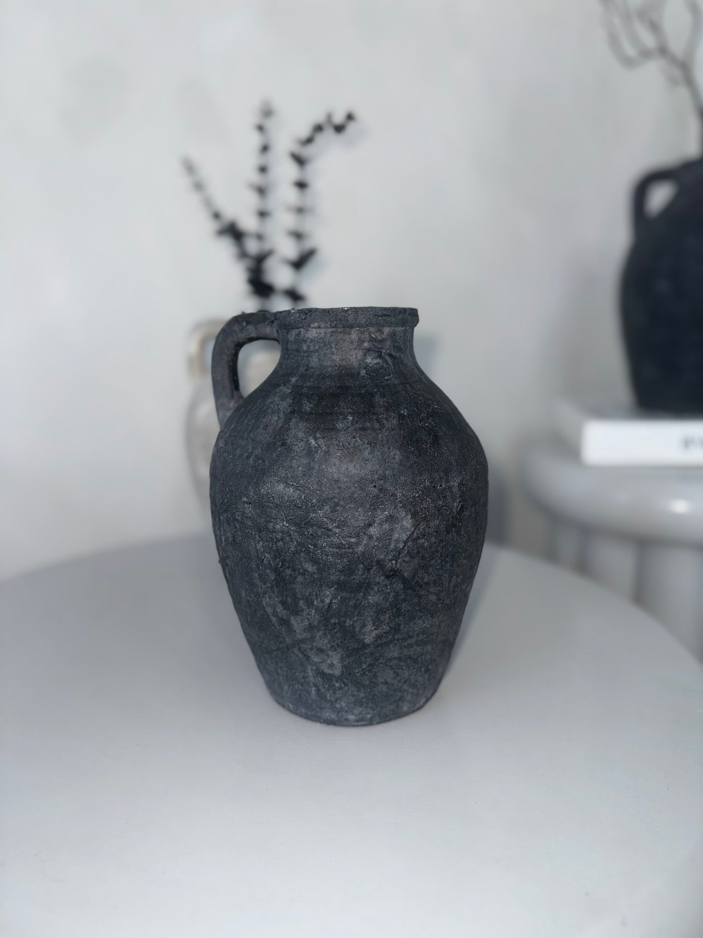Hera Handmade Black Vase-Indoor/Outdoor