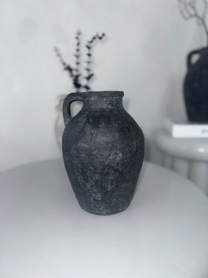 Hera Handmade Black Vase-Indoor/Outdoor