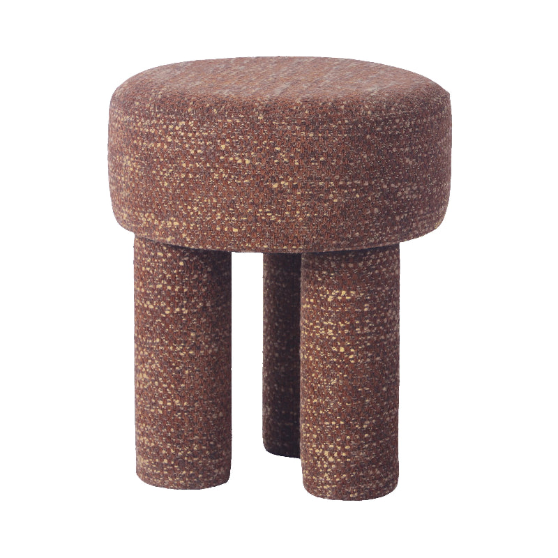 Claire Nubby Stool-Footstools-Unique Furniture-TOV Furniture-Velvet&Vigor