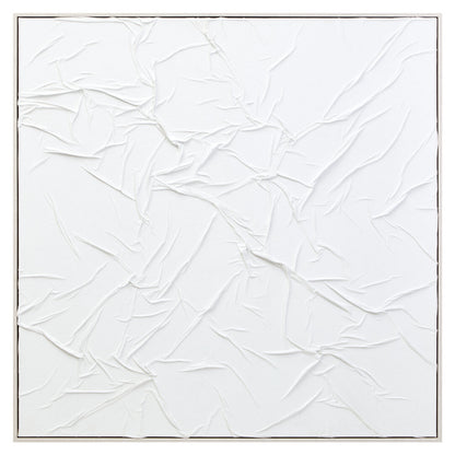 Sculptured Wall Art-White-102x102cm-Framed Canvas-Modern Home Decor-Velvet & Vigor 