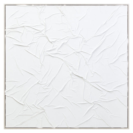 Sculptured Wall Art-White-102x102cm-Framed Canvas-Modern Home Decor-Velvet & Vigor 