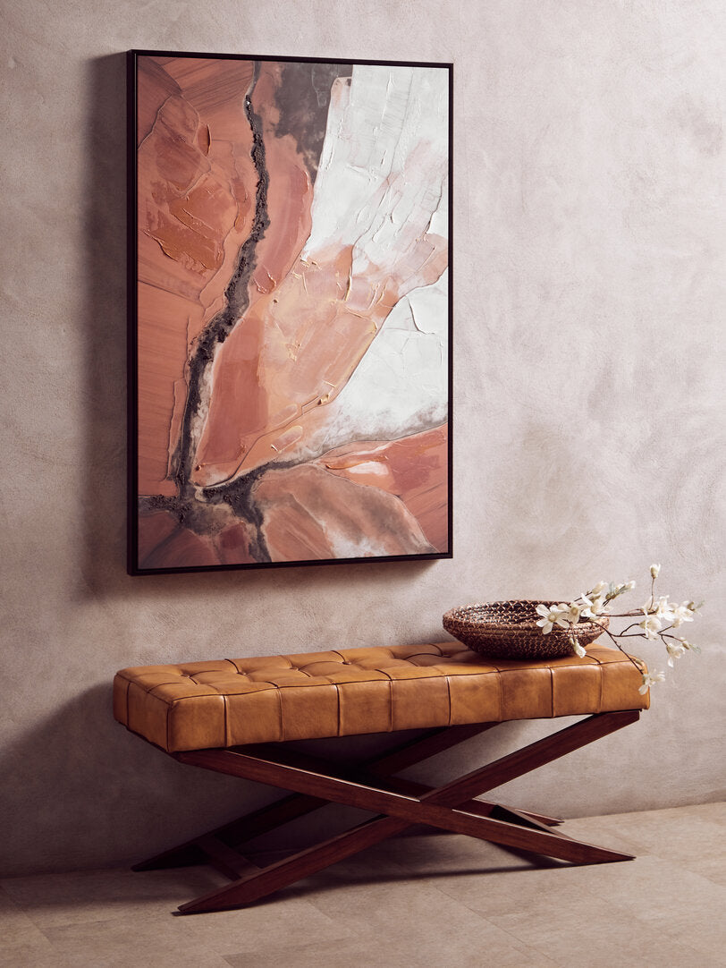 Abstract Wall Art-Burnt Orange-122X82CM-Framed Canvas-Modern Home Decor-Velvet&Vigor
