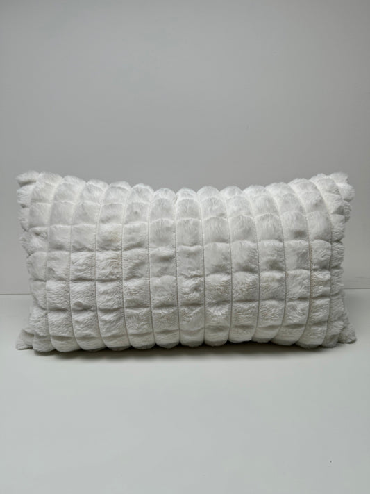 Cream Faux Fur Cushion Cover | 30X50cm-Velvet&Vigor 