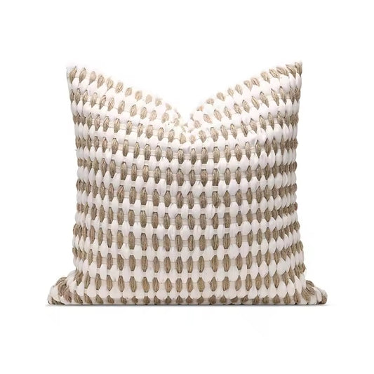Neutral Linen Cushion Cover, White, Neutral Home Interiors, Size 50x50cm, Minimalist Design-Velvet & Vigor