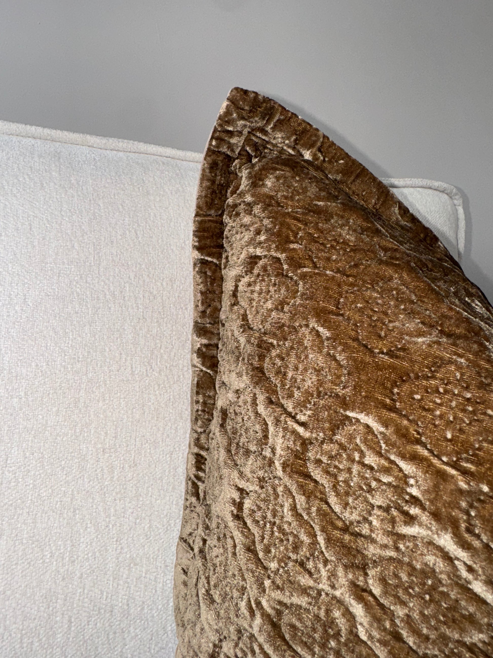 Luxury Handmade Velvet Cushion-45x45cm-Gold;Bronze-Luxury Soft Furnishings-Velvet & Vigor 
