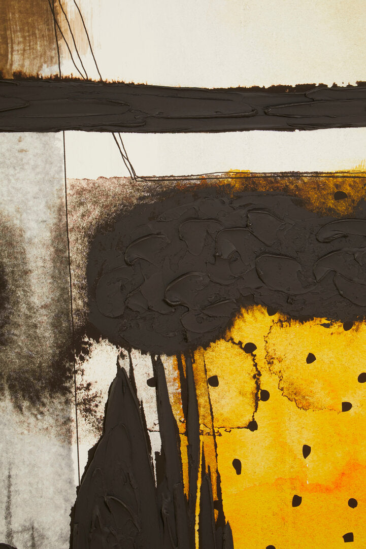 Modern Abstract Canvas-Black;Grey;White;Ochre-Modern Artwork-Velvet & Vigor