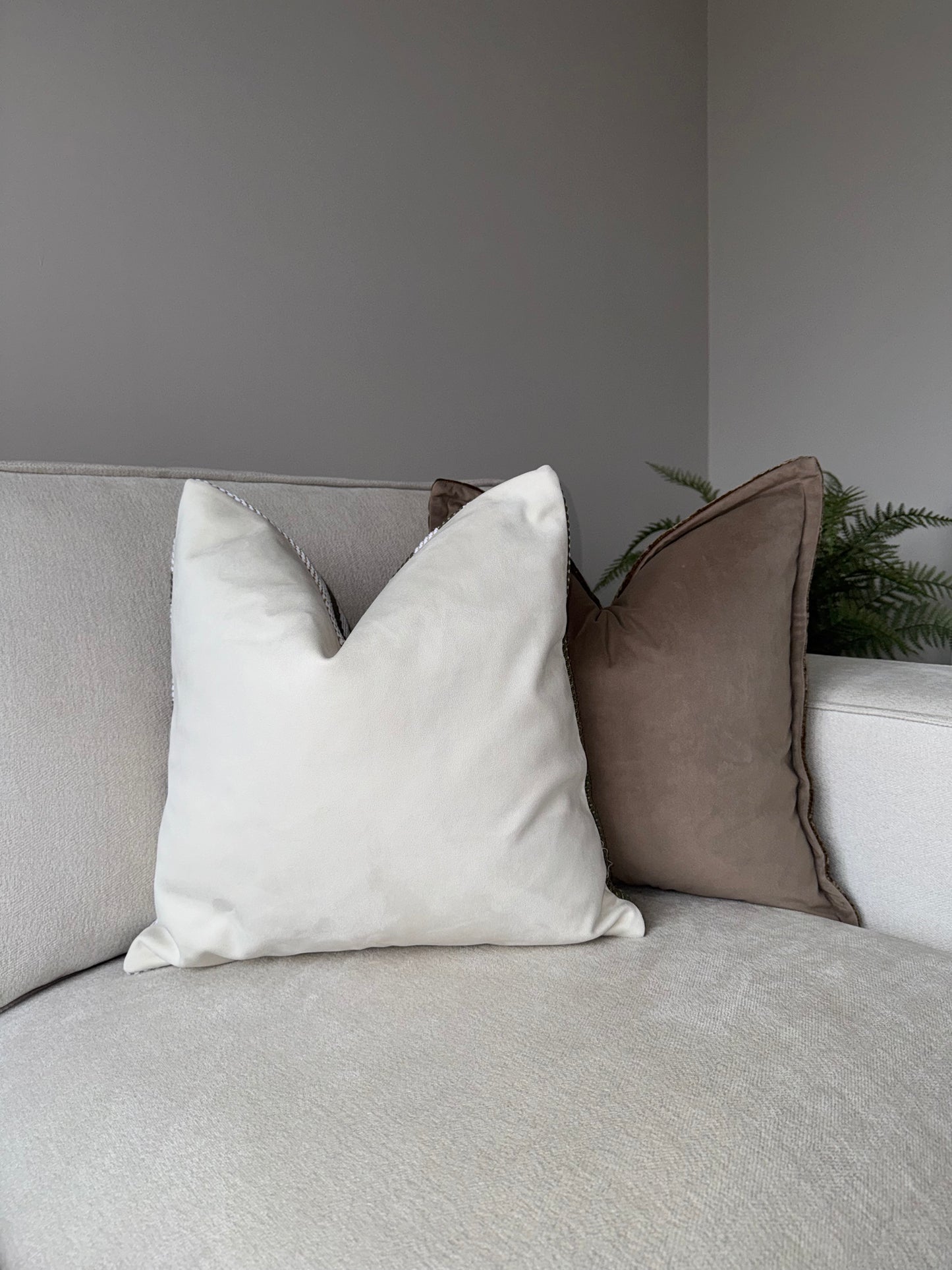 Green Striped Cushion-Luxury Handmade Cushion-Modern Home Decor-Velvet & Vigor