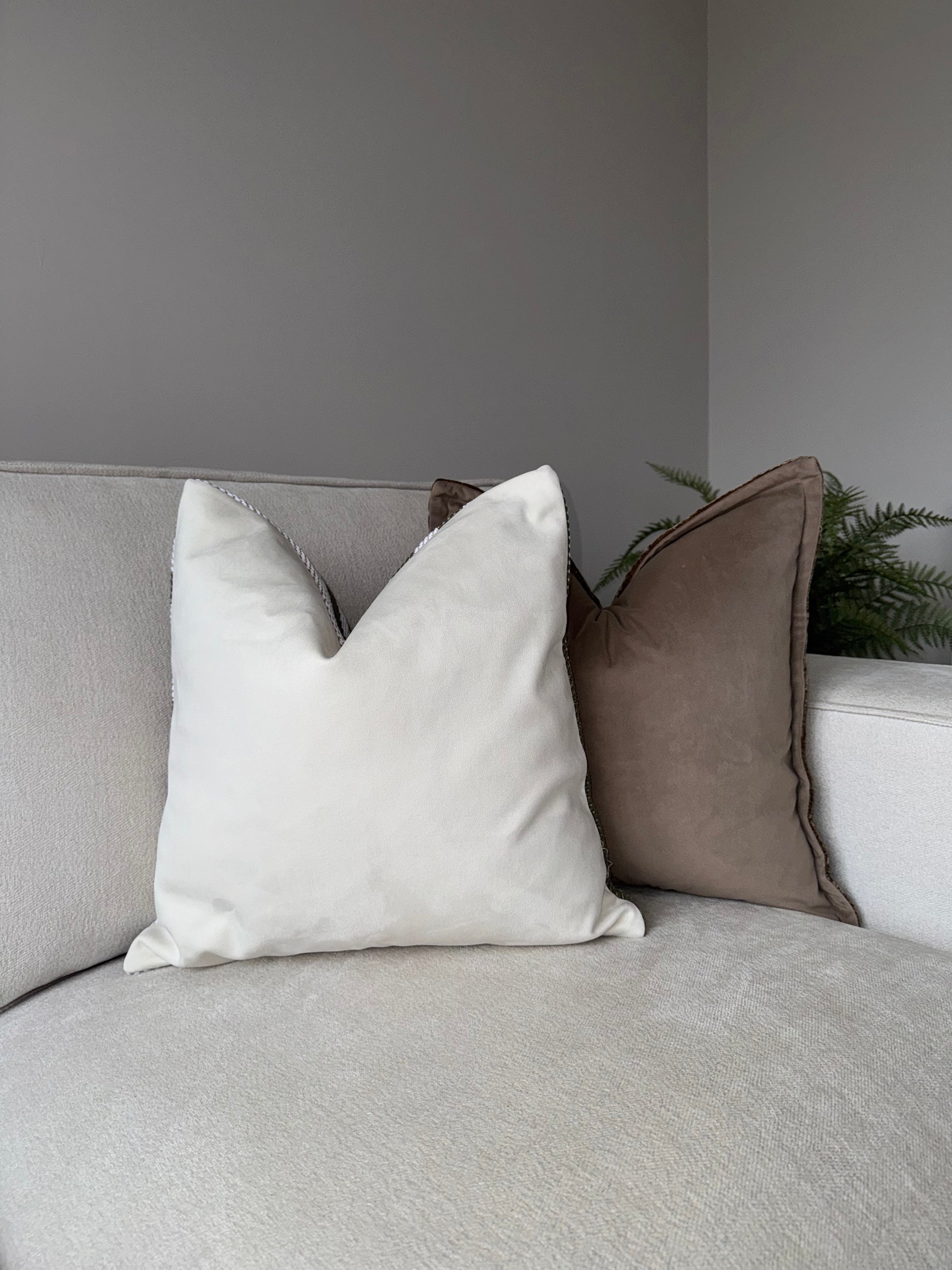 Green Striped Cushion-Luxury Handmade Cushion-Modern Home Decor-Velvet & Vigor