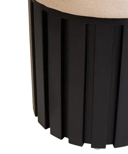 Black Ridged Stool-Modern Seating-Dining Furniture-Velvet & Vigor 