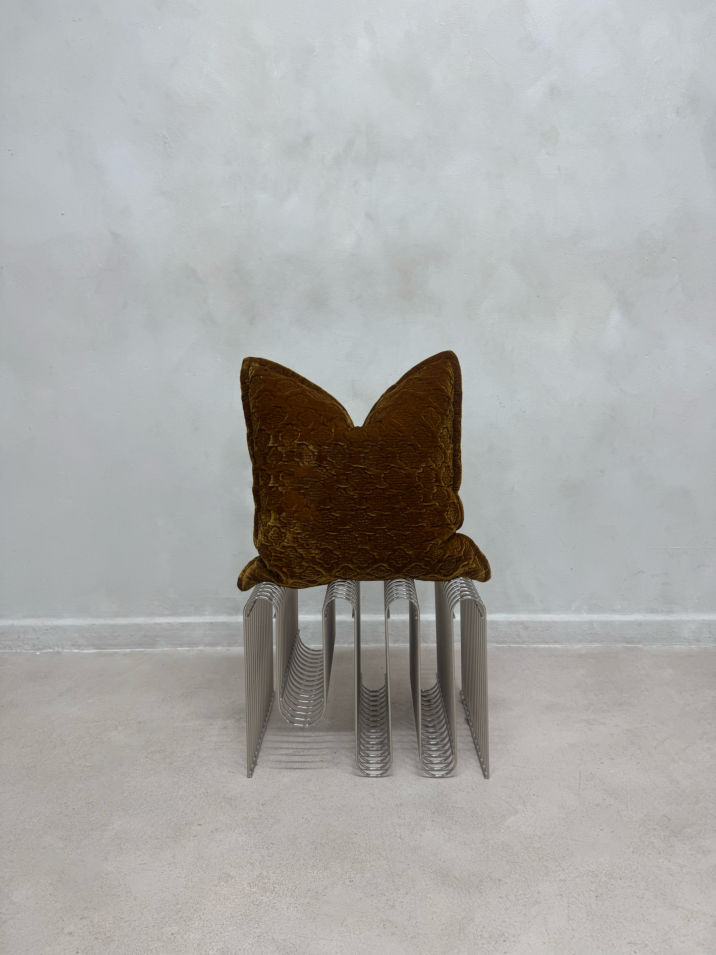 Worn Umber Cushion-Gold