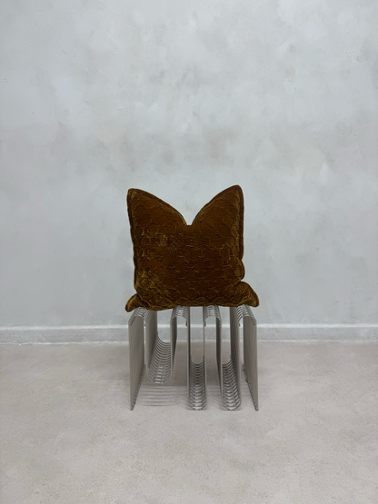 Worn Umber Cushion-Gold