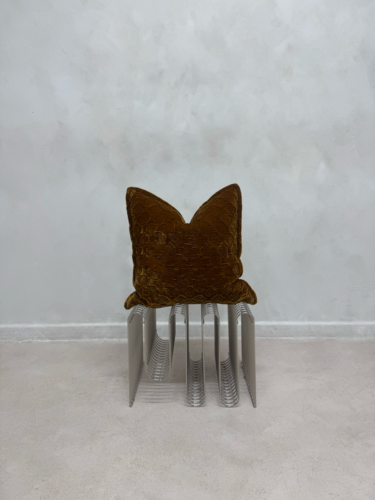 Worn Umber Cushion-Gold