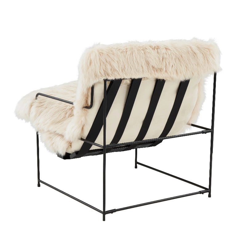 Sheepskin Accent Chair-TOV Furniture-Modern Living Room Interiors-Velvet&Vigor 