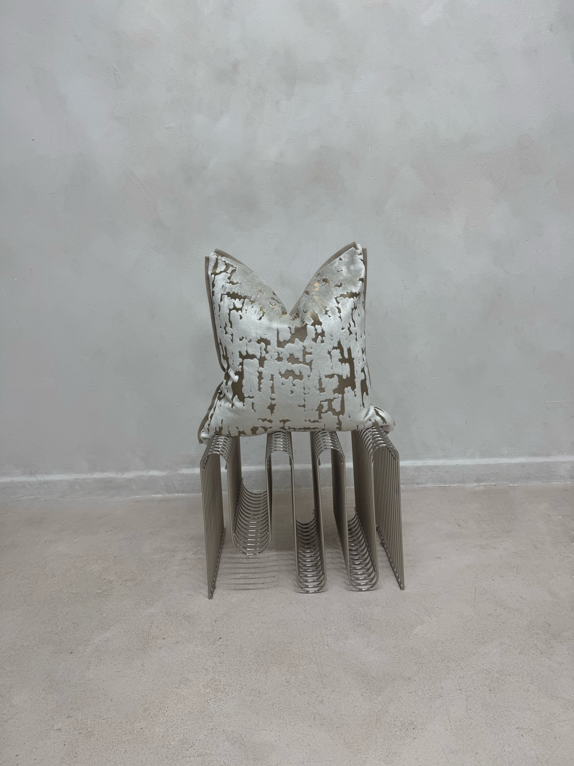 Gold Metallic Cushion-45x45-Modern Home Decor-Velvet & Vigor