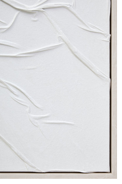 Sculptured Wall Art-White-102x102cm-Framed Canvas-Modern Home Decor-Velvet & Vigor 