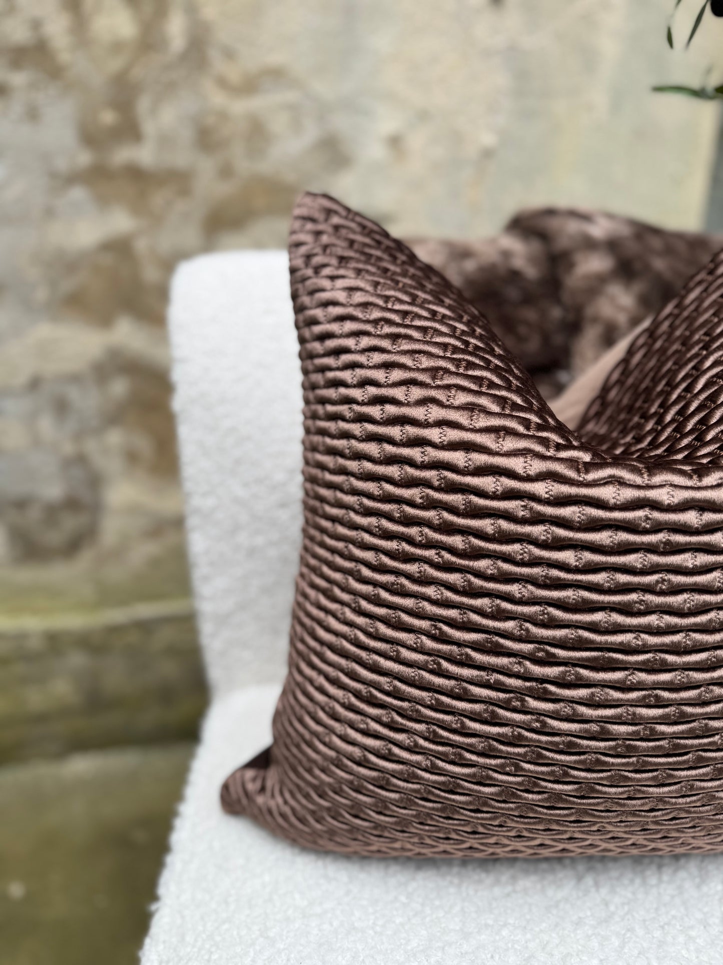 Ribbed Velvet Cushion