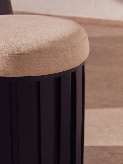 Black Ridged Stool-Modern Seating-Dining Furniture-Velvet & Vigor 
