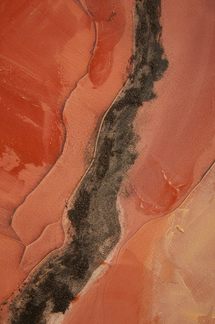 Abstract Wall Art-Burnt Orange-122X82CM-Framed Canvas-Modern Home Decor-Velvet&Vigor