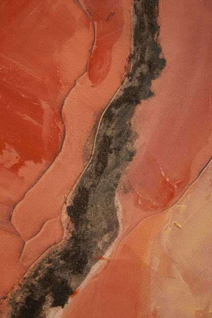 Abstract Wall Art-Burnt Orange-122X82CM-Framed Canvas-Modern Home Decor-Velvet&Vigor