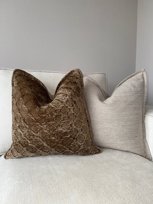 Luxury Cream Cushion-45x45cm-Neutral Home Decor-Modern Home Decor-Velvet & Vigor 