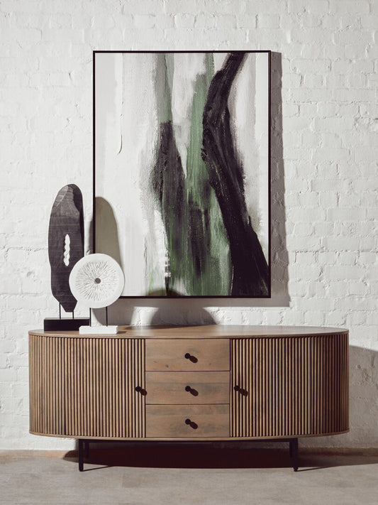 Velvet & Vigor Framed Canvas-Green;Black;Cream-142x102cm-Modern Wall Art