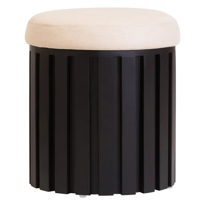 Black Ridged Stool-Modern Seating-Dining Furniture-Velvet & Vigor 