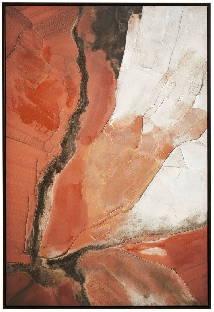 Abstract Wall Art-Burnt Orange-122X82CM-Framed Canvas-Modern Home Decor-Velvet&Vigor