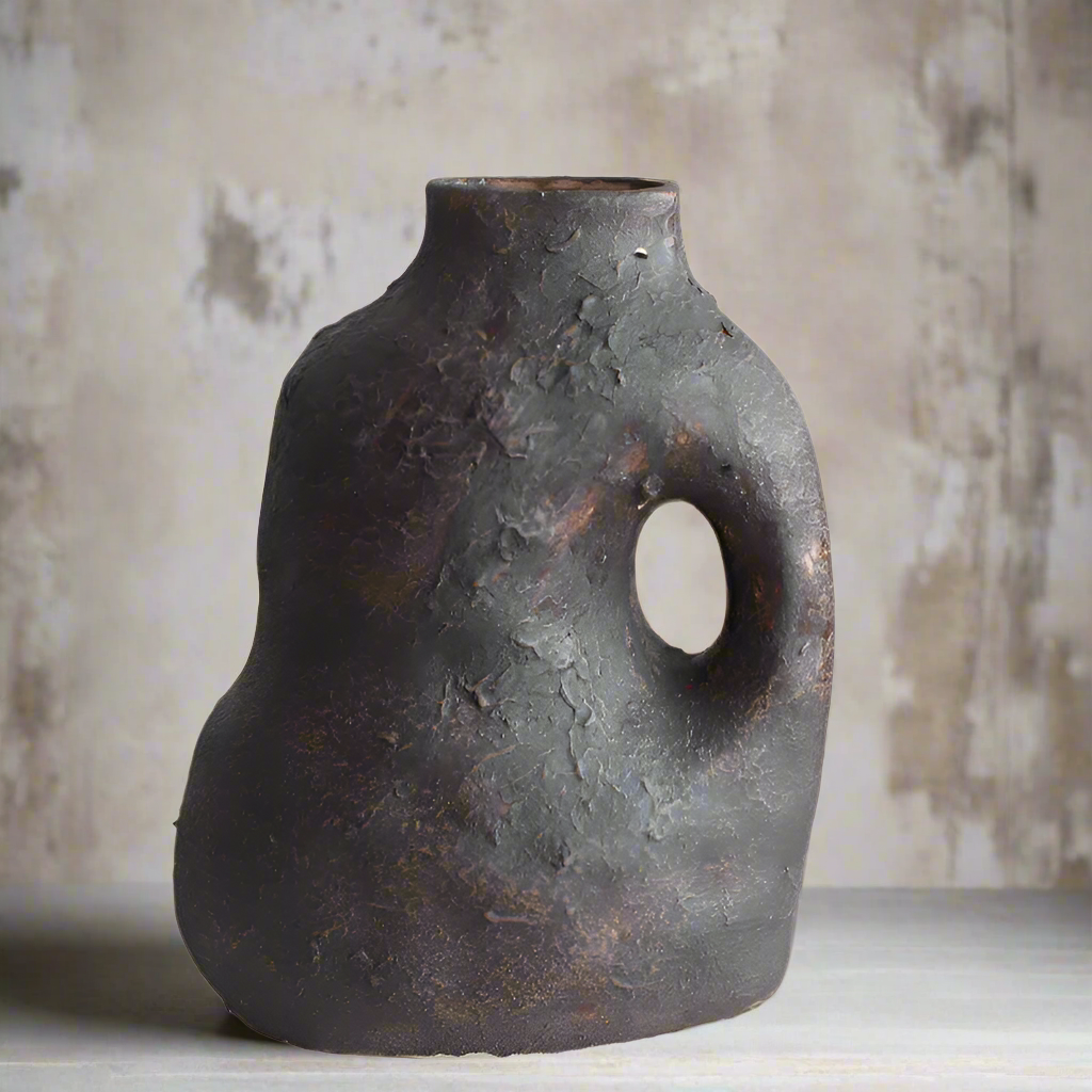 Modern Grunge Handmade Ceramic Vase | High-end Home Decor