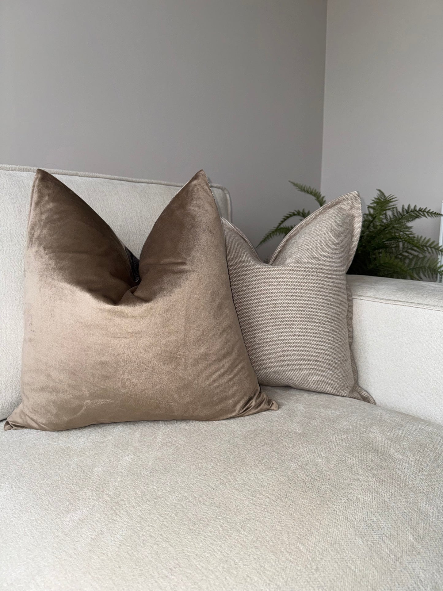 Luxury Cream Cushion-45x45cm-Neutral Home Decor-Modern Home Decor-Velvet & Vigor 