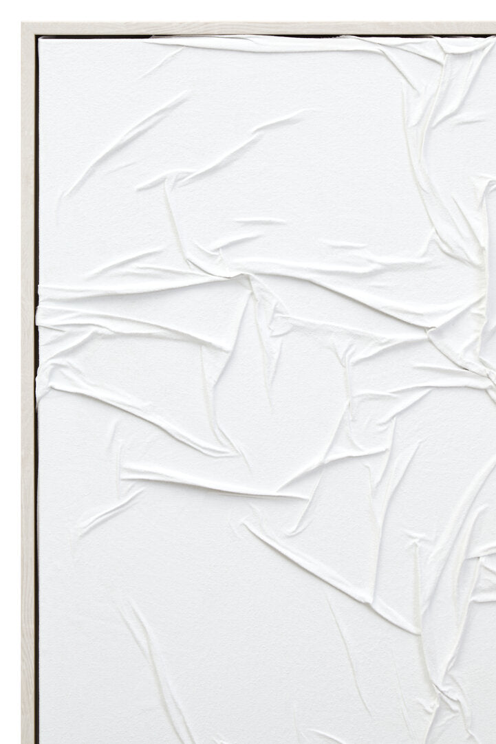 Sculptured Wall Art-White-102x102cm-Framed Canvas-Modern Home Decor-Velvet & Vigor 