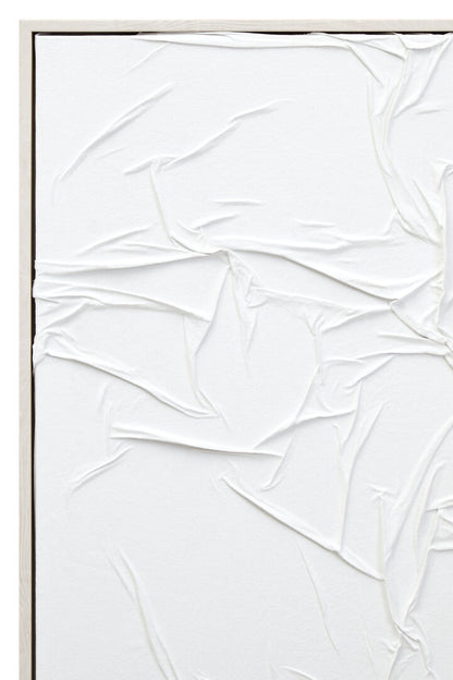 Sculptured Wall Art-White-102x102cm-Framed Canvas-Modern Home Decor-Velvet & Vigor 