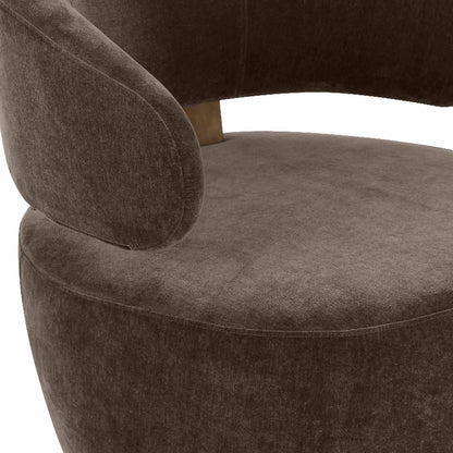 Austin Champagne Velvet Swivel Chair-Accent Chairs-Modern Living Room-Velvet&Vigor 