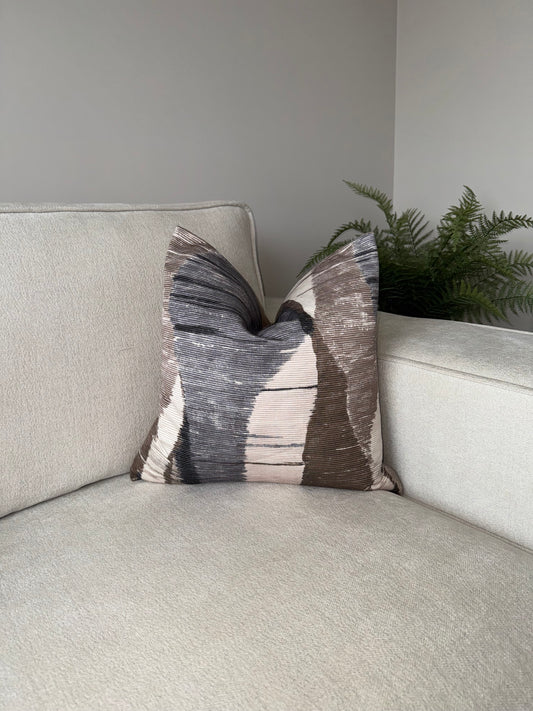 Harmony Print Velvet Cushion