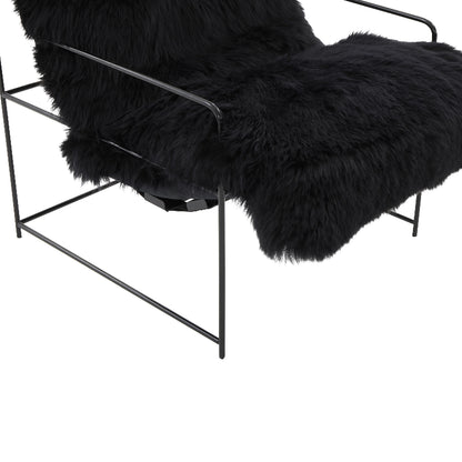 Kimi Genuine Sheepskin Accent Chair-TOV Furniture-Modern Living Interiors-Velvet&Vigor