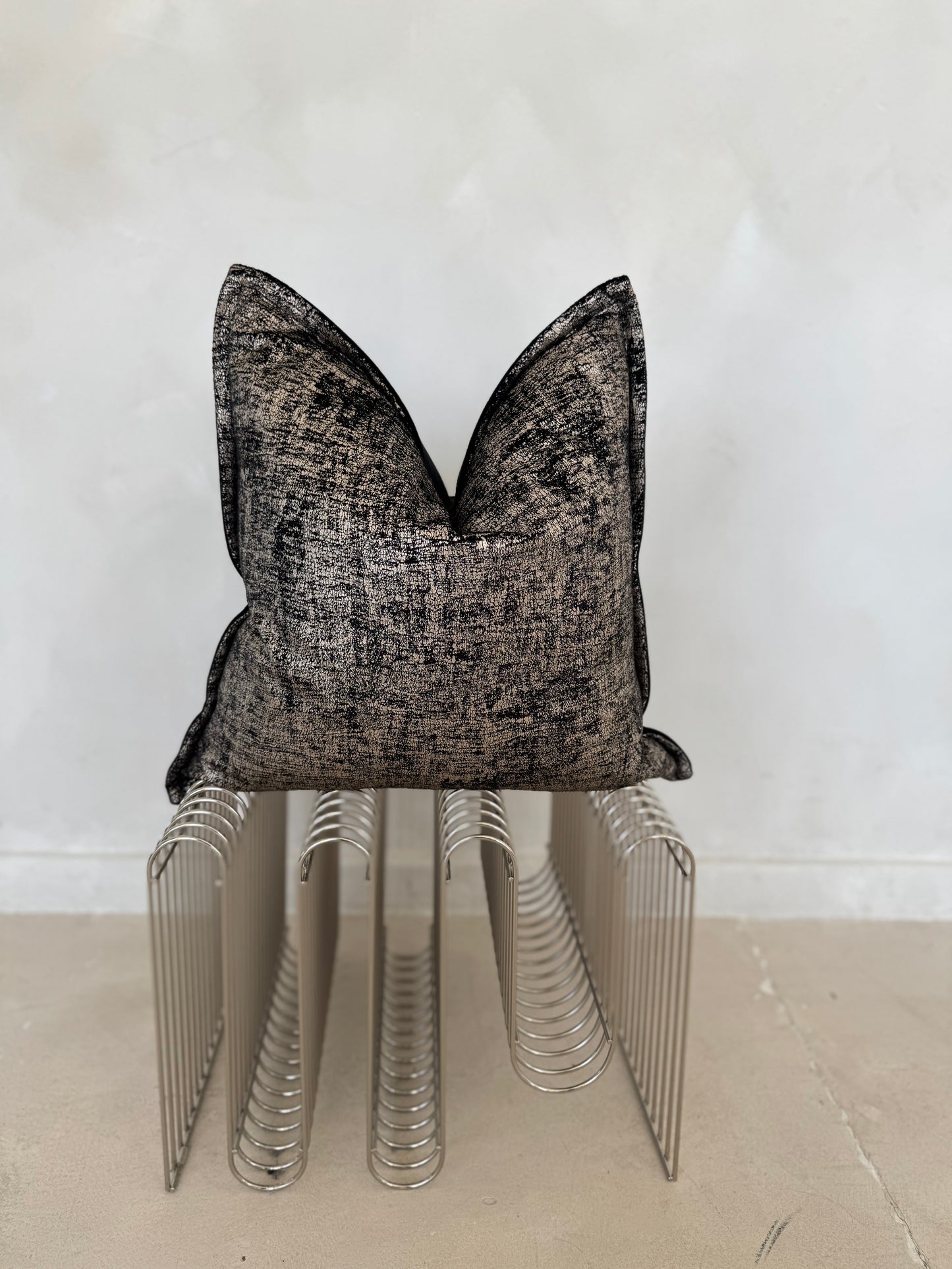 Omari Metallic Gold Cushion