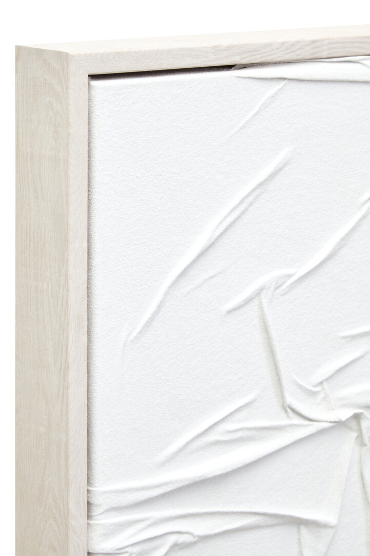 Sculptured Wall Art-White-102x102cm-Framed Canvas-Modern Home Decor-Velvet & Vigor 