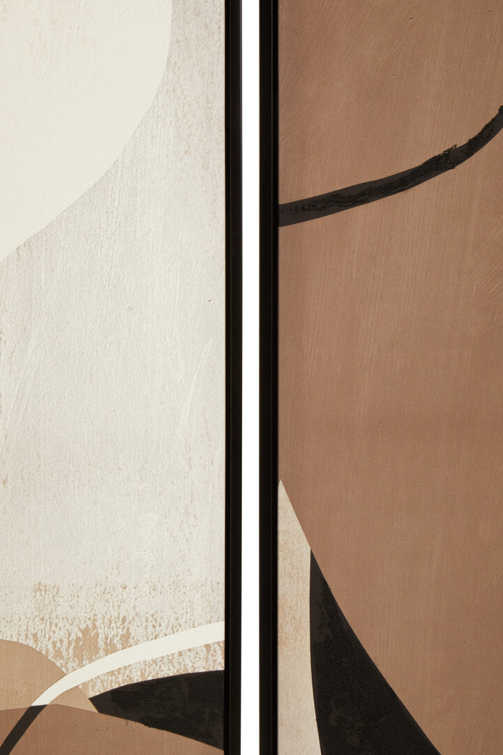 Set Of 2 Framed Canvas-Neutral Colour-Modern Wall Art-Modern Home Decor-Velvet & Vigor