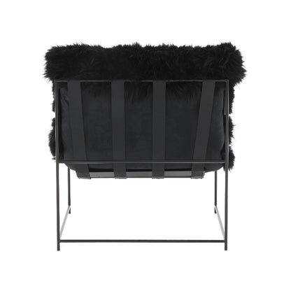 Kimi Genuine Sheepskin Accent Chair-TOV Furniture-Modern Living Interiors-Velvet&Vigor