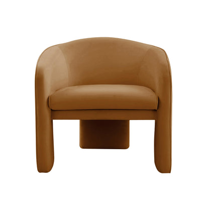 Marla Velvet Accent Chair-Caramel-Modern Furniture-Velvet&Vigor