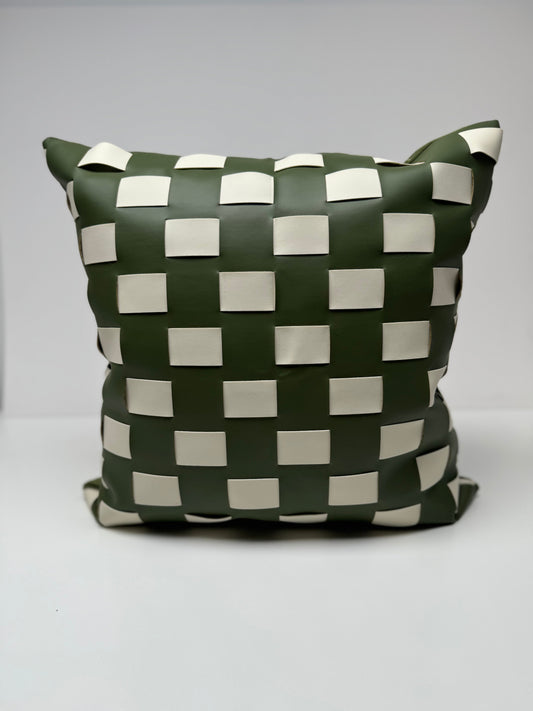 Faux Leather Cushion Cover | Modern Home Decor- Velvet&Vigor 