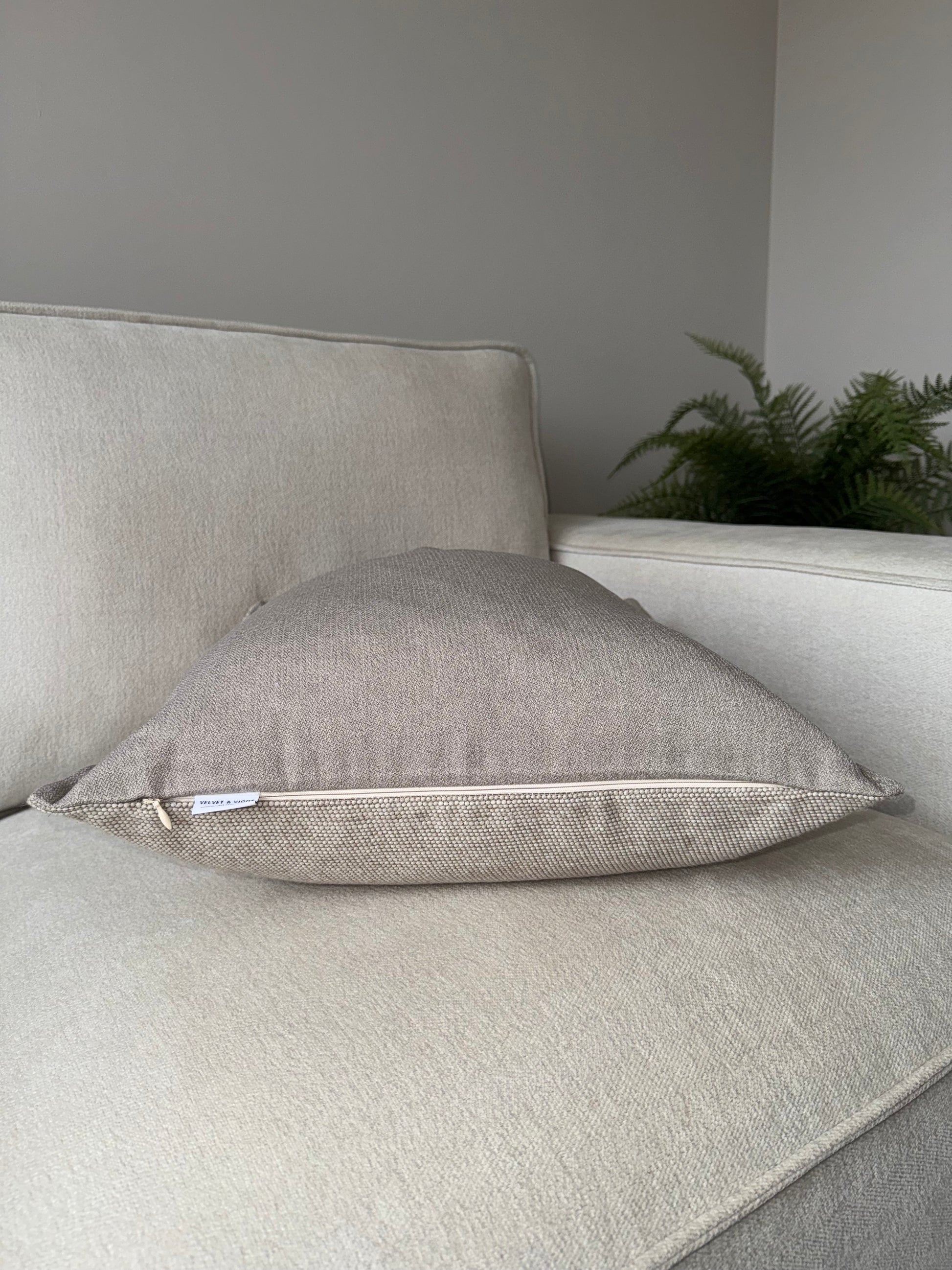 Luxury Cream Cushion-45x45cm-Neutral Home Decor-Modern Home Decor-Velvet & Vigor 